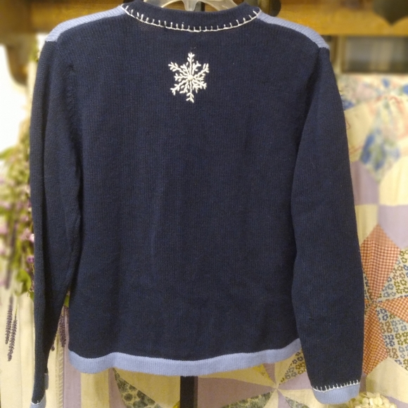 VTG All Points by Reference Point "Frosty" Zip Front Cardigan - Picture 5 of 5